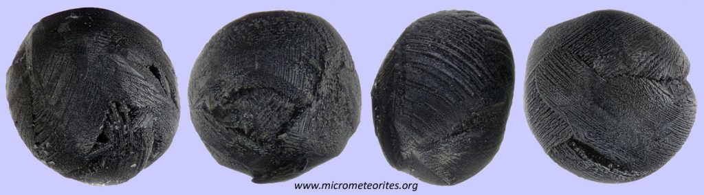 Unterscheidungsmerkmal Olivin-Bänder: 4 Mikrometeorite